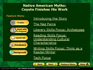 Native American Myths Coyote Finishes His Work Feature