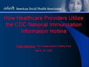 How Healthcare Providers Utilize the CDC National Immunization