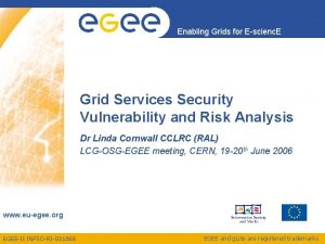 Enabling Grids for Escienc E Grid Services Security