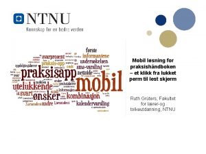 Undertittel Mobil lsning for praksishndboken et klikk fra