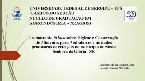 UNIVERSIDADE FEDERAL DE SERGIPE UFS CAMPUS DO SERTO