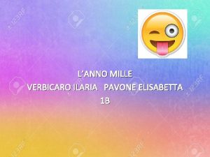 LANNO MILLE VERBICARO ILARIA PAVONE ELISABETTA 1 B