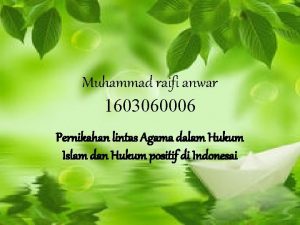 Muhammad raifi anwar 1603060006 Pernikahan lintas Agama dalam