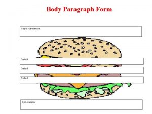 Body Paragraph Form Body Bp Body Paragraph Form