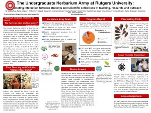 The Undergraduate Herbarium Army at Rutgers University Promoting