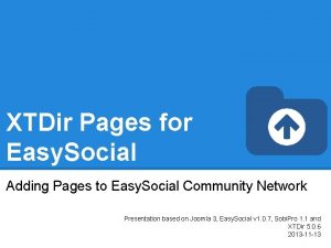 XTDir Pages for Easy Social Adding Pages to