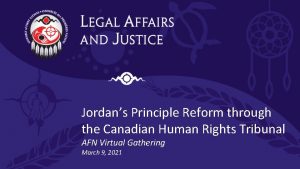 Jordans Principle Reform through the Canadian Human Rights