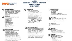 NEIGHBORHOOD DEVELOPMENT AREA NDA HEALTHY FAMILIES SUPPORT SERVICES