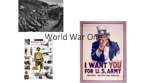 World War One Start of World War One