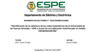 Departamento de Elctrica y Electrnica INGENIERA EN ELECTRNICA