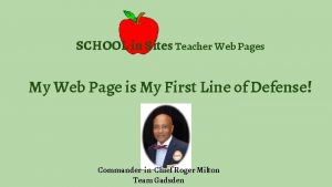SCHOOL in Sites Teacher Web Pages My Web