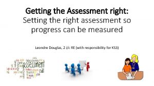 Getting the Assessment right Setting the right assessment