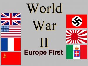 World War II Europe First Pearl Harbor December