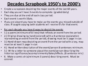 Decades Scrapbook 1950s to 2000s Create a scrapbook