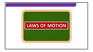 LAWS OF MOTION LAWS OF MOTION ANGLE OF