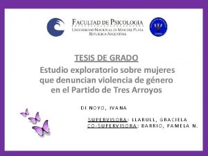 TESIS DE GRADO Estudio exploratorio sobre mujeres que