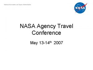 National Aeronautics and Space Administration NASA Agency Travel