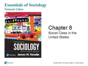 Essentials of Sociology Thirteenth Edition Chapter 8 Social