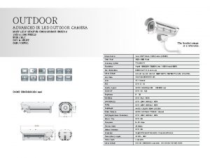 OUTDOOR ADVANCED IR LED BULLET OUTDOOR CAMERA SONYPanasonic