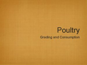 Poultry Grading and Consumption Poultry Industry 99 of