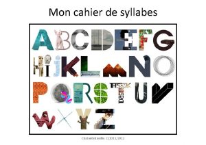 Mon cahier de syllabes Chatoubistouille CL 20112012 a