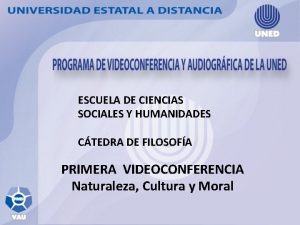 ESCUELA DE CIENCIAS SOCIALES Y HUMANIDADES CTEDRA DE