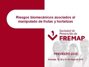 Riesgos biomecnicos asociados al manipulado de frutas y