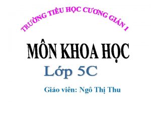 Gio vin Ng Th Thu Khoa hc Kim