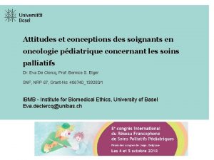 Attitudes et conceptions des soignants en oncologie pdiatrique