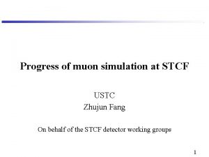 Progress of muon simulation at STCF USTC Zhujun