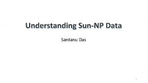 Understanding SunNP Data Santanu Das 1 North Pole2016051318453320160516181643