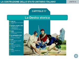 LA COSTRUZIONE DELLO STATO UNITARIO ITALIANO UNIT 6