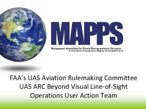 FAAs UAS Aviation Rulemaking Committee UAS ARC Beyond