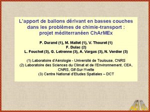 Lapport de ballons drivant en basses couches dans