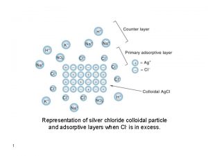 Representation of silver chloride colloidal particle and adsorptive