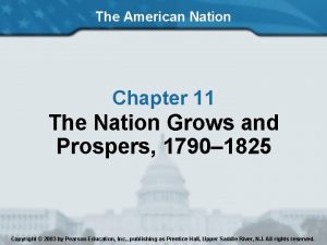 The American Nation Chapter 11 The Nation Grows