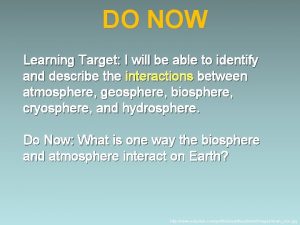 DO NOW Learning Target I will be able