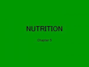NUTRITION Chapter 5 Fact or Myth 1 Meat