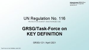 Informal document GRSG121 xx 121 th GRSG 12