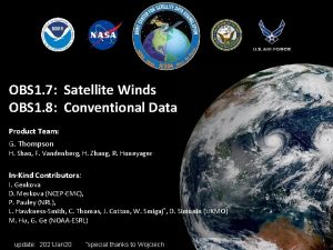 OBS 1 7 Satellite Winds OBS 1 8