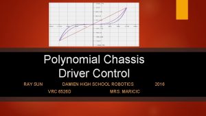 Polynomial Chassis Driver Control RAY SUN DAMIEN HIGH
