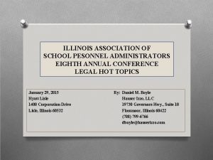 ILLINOIS ASSOCIATION OF SCHOOL PESONNEL ADMINISTRATORS EIGHTH ANNUAL