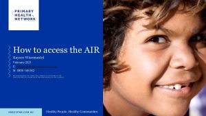 How to access the AIR Kaycee Wisemantel February