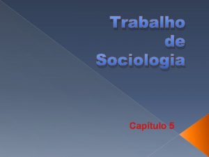 Trabalho de Sociologia Captulo 5 Sntese Para a