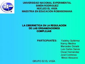 UNIVERSIDAD NACIONAL EXPERIMENTAL SIMN RODRIGUEZ NCLEO EL VIGA