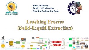 Minia University Faculty of Engineering Chemical Engineering Dept