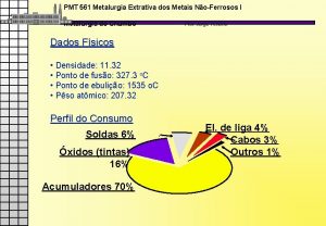 PMT 561 Metalurgia Extrativa dos Metais NoFerrosos I