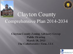 Clayton County Comprehensive Plan 2014 2034 Clayton County