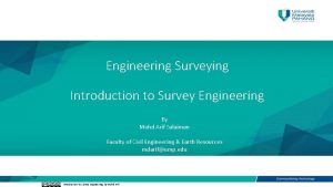 Engineering Surveying Introduction to Survey Engineering By Mohd