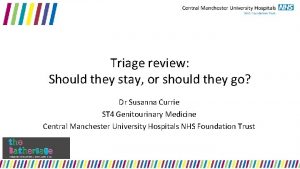 Triage review Should they stay or should they